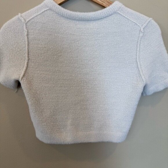 Aritzia Cream Short Sleeve Cardigan - Picture 9 of 14